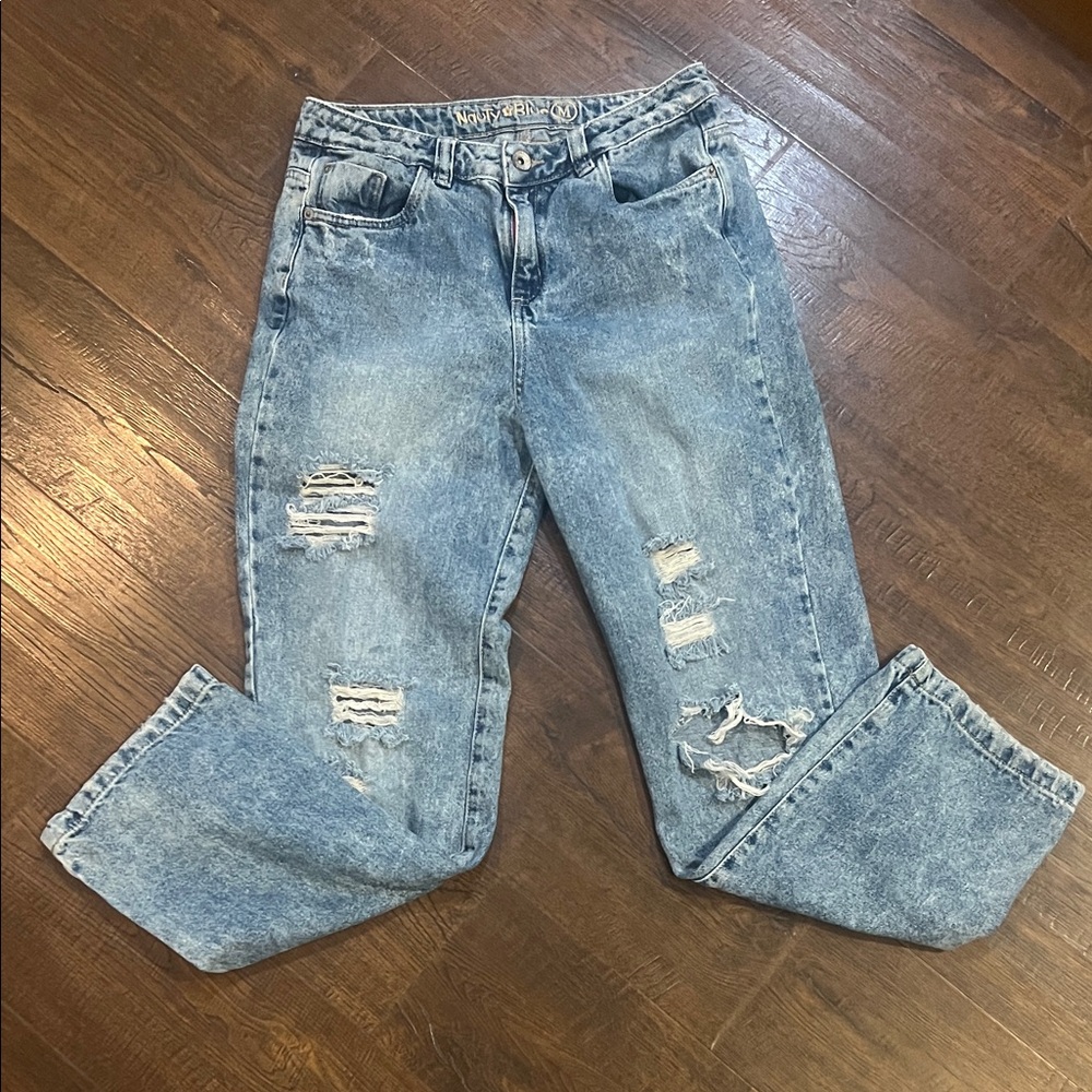 Nauty Blue Boutique Medium Distressed Blue Jeans